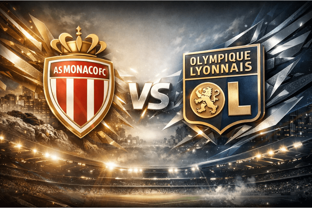 AS 모나코와 올림피크 리옹 경기 콘셉트 이미지